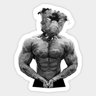 Pug Bodybuilding - Fitness Sticker